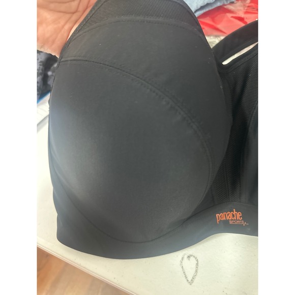 Panache Sport Black Underwired High Impact Sports Bra Full Cup Support 36GG - Picture 8 of 12